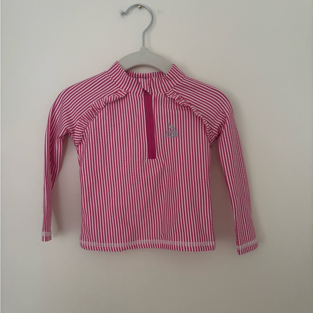 Eddie Bauer Pink and White Stripe Swimsuit